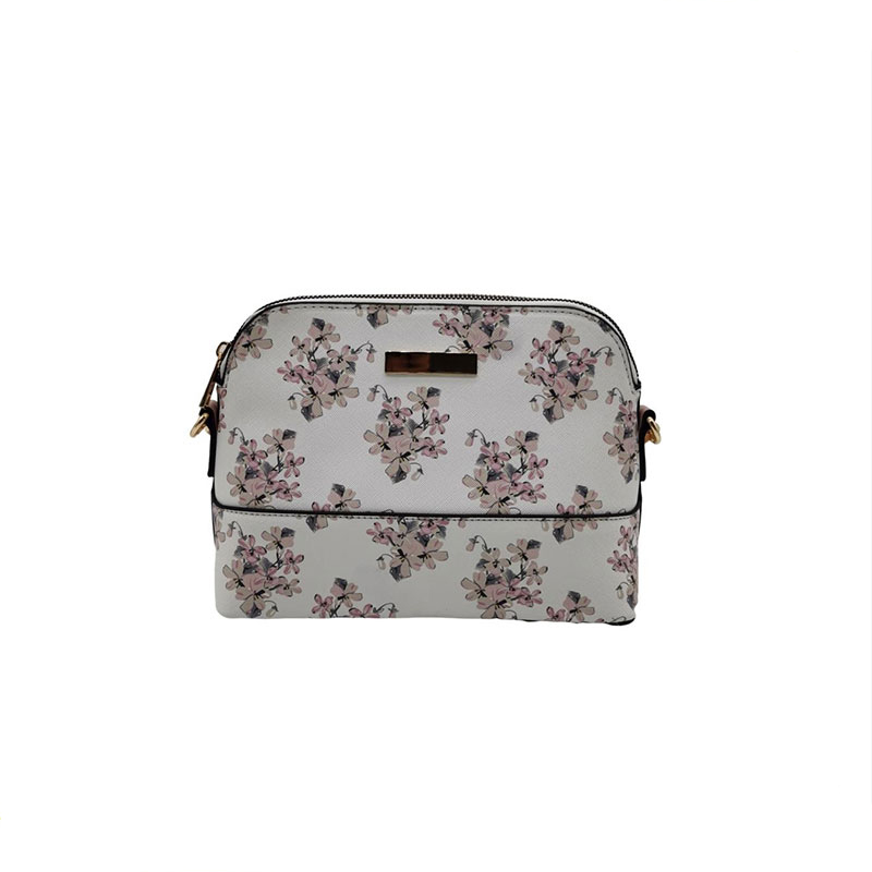 Damen-Schultertasche aus PU mit Blumenmuster