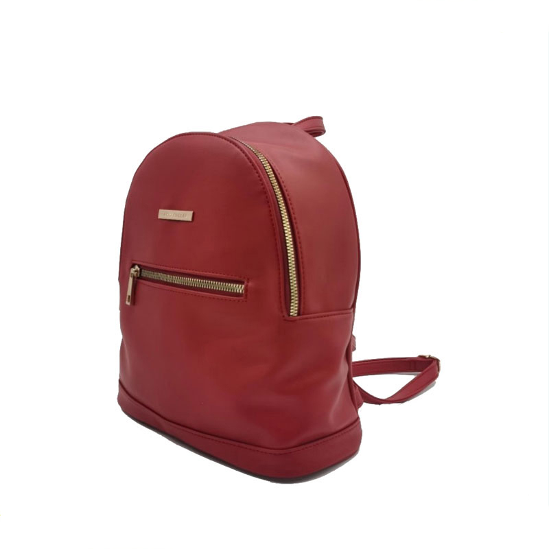 Roter Pu-Rucksack für Damen